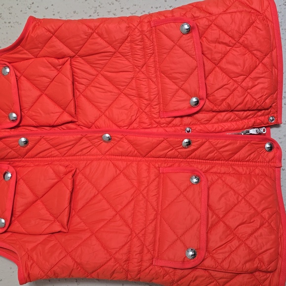Ralph Lauren Vibrant Orange Quilted Vest - Picture 8 of 9